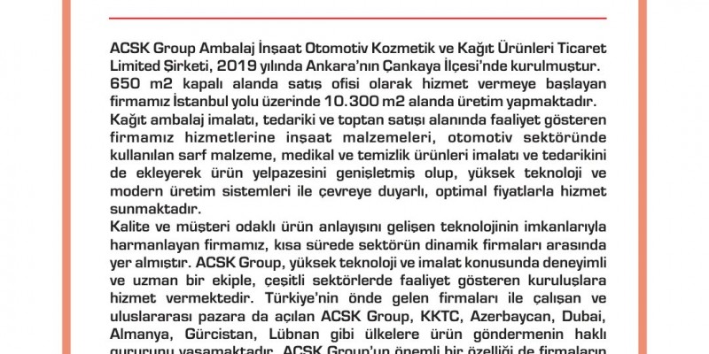 Ankaş Ankara Kağıt Plastik Metal İmalat San ve Tic A.Ş.