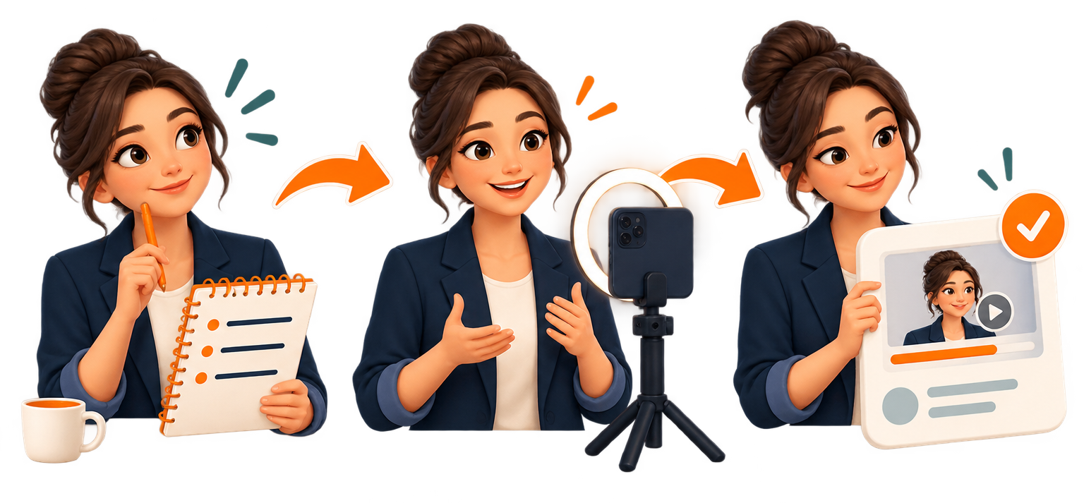 Planlama, kayıt ve profil yükleme adımlarıyla Video CV hazırlama süreci